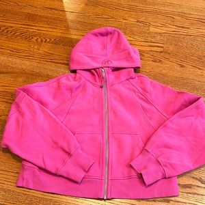 Lululemon, scuba, hot, pink, XS/S, worn once, full zip